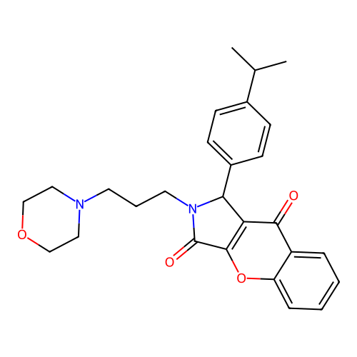 1-(4-isopropylphenyl)-2-(3-morpholinopropyl)-1,2-dihydrochromeno[2,3-c]pyrrole-3,9-dione structure