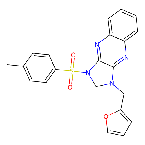 1-(furan-2-ylmethyl)-3-(4-methylphenyl)sulfonyl-2H-imidazo[4,5-b]quinoxaline structure