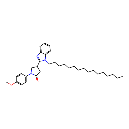 4-(1-Hexadecylbenzimidazol-2-yl)-1-(4-methoxyphenyl)pyrrolidin-2-one structure