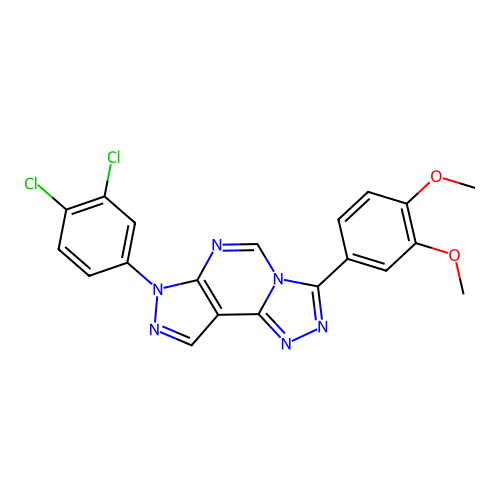 7-(3,4-dichlorophenyl)-3-(3,4-dimethoxyphenyl)-7H-pyrazolo[4,3-e][1,2,4]triazolo[4,3-c]pyrimidine structure