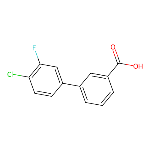 4'-Chloro-3'-fluorobiphenyl-3-carboxylic acid structure