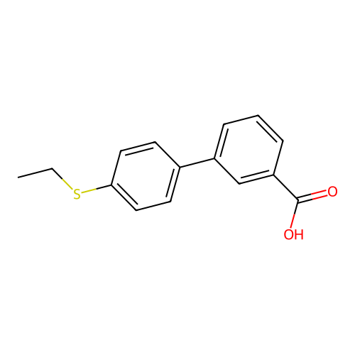 3-(4-Ethylsulfanylphenyl)benzoic acid structure