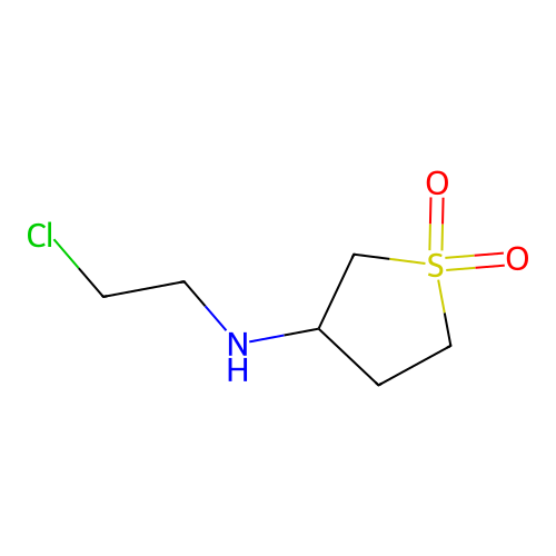 3-[(2-Chloroethyl)amino]thiolane-1,1-dione structure