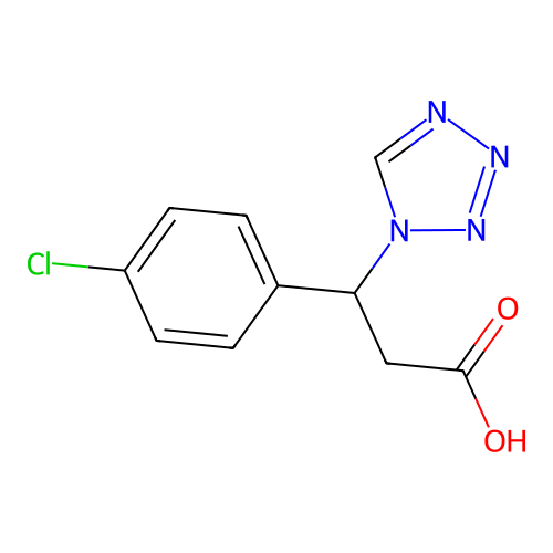 beta-(4-Chlorophenyl)-1H-tetrazole-1-propanoic acid structure