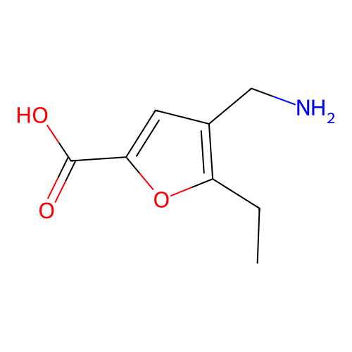 4-(Aminomethyl)-5-ethylfuran-2-carboxylic acid structure