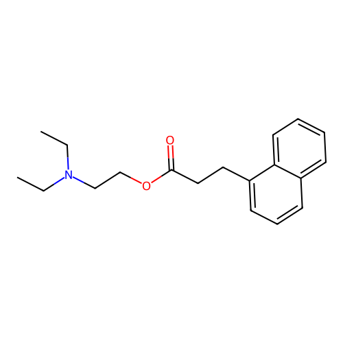 2-(diethylamino)ethyl 3-(1-naphthyl)propanoate structure