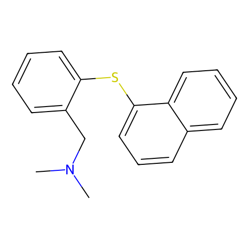 N,N-dimethyl-N-[2-(1-naphthylsulfanyl)benzyl]amine structure