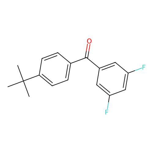 4-tert-Butyl-3',5'-difluorobenzophenone structure
