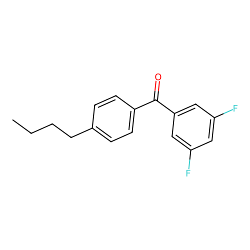 4-Butyl-3',5'-difluorobenzophenone structure
