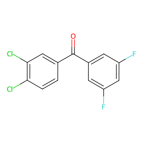 3,4-Dichloro-3',5'-difluorobenzophenone structure