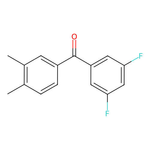3,5-Difluoro-3',4'-dimethylbenzophenone structure