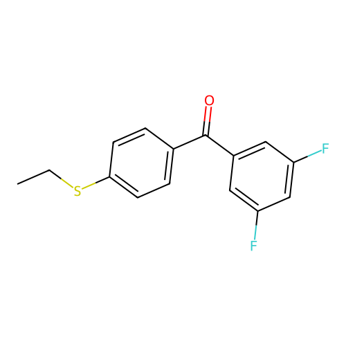 3,5-Difluoro-4'-(ethylthio)benzophenone structure