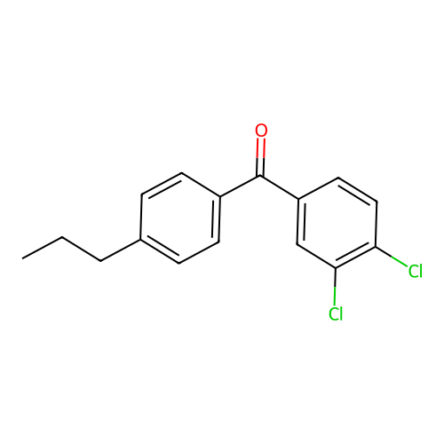 3,4-Dichloro-4'-n-propylbenzophenone structure