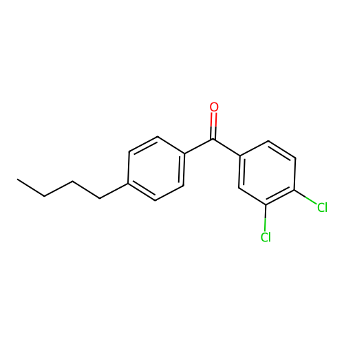 4-n-Butyl-3',4'-dichlorobenzophenone structure