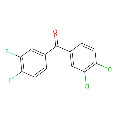 3,4-Dichloro-3',4'-difluorobenzophenone structure