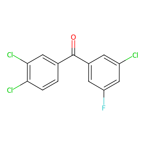 5-Fluoro-3,3',4'-trichlorobenzophenone structure