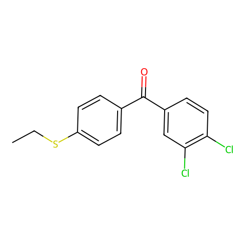 3,4-Dichloro-4'-(ethylthio)benzophenone structure