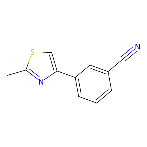3-(2-Methyl-1,3-thiazol-4-yl)benzonitrile structure