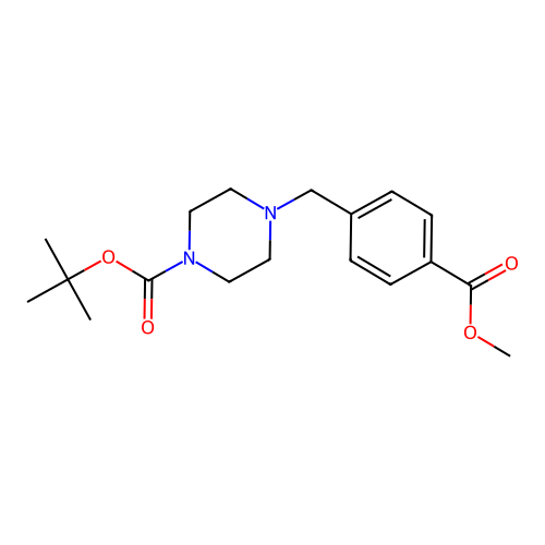 tert-Butyl 4-[4-(methoxycarbonyl)benzyl]piperazine-1-carboxylate structure