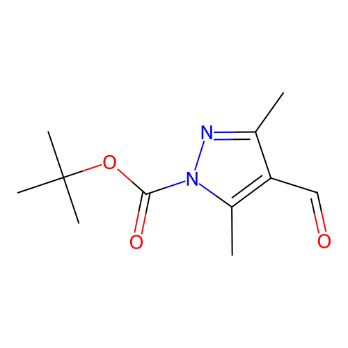 tert-Butyl 4-formyl-3,5-dimethyl-1H-pyrazole-1-carboxylate structure
