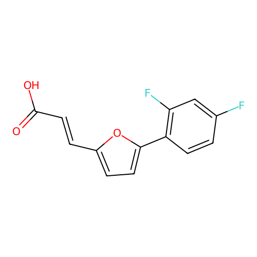 3-[5-(2,4-Difluorophenyl)furan-2-YL]prop-2-enoic acid structure