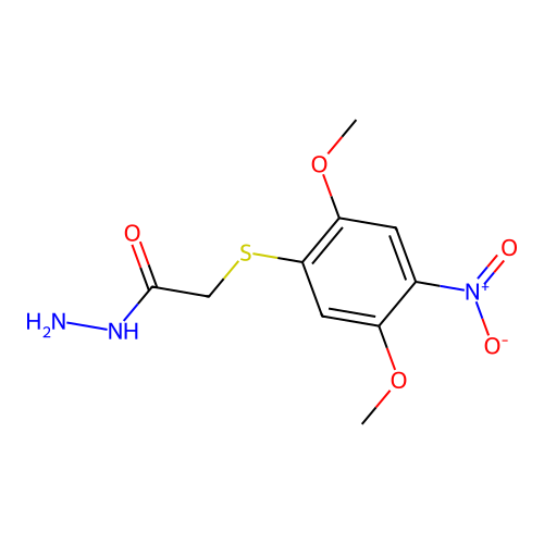 2-[(2,5-Dimethoxy-4-nitrophenyl)thio]ethanohydrazide structure
