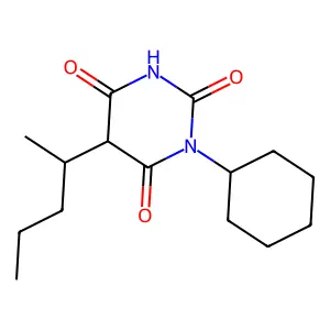 Barbituric acid, 1-cyclohexyl-5-(1-methylbutyl)- structure