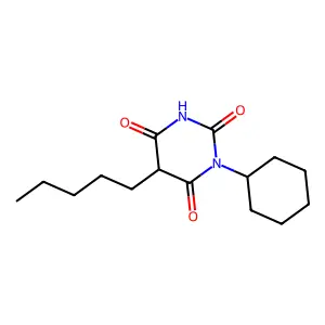 Barbituric acid, 1-cyclohexyl-5-pentyl- structure