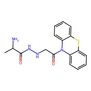 L-Alanine, 2-(2-oxo-2-(10H-phenothiazin-10-yl)ethyl)hydrazide structure