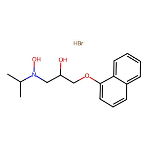 1-(Hydroxy(1-methylethyl)amino)-3-(1-naphthalenyloxy)-2-propanol hydrobromide structure
