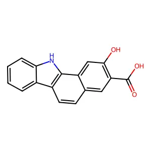 2-Hydroxy-11H-benzo[a]carbazole-3-carboxylic acid structure