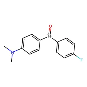 Benzenamine, 4-((4-fluorophenyl)tellurinyl)-N,N-dimethyl- structure