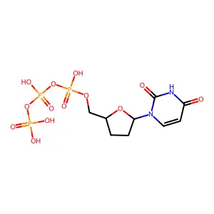 2',3'-Dideoxyuridine-5'-triphosphate structure