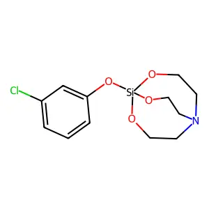 2,8,9-Trioxa-5-aza-1-silabicyclo(3.3.3)undecane, 1-(m-chlorophenoxy)- structure