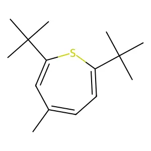2,7-Di-tert-butylthiepin, 4-methyl- structure