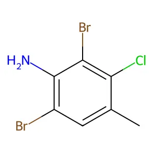 3-Chloro-2,6-dibromo-4-methylaniline structure