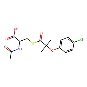 Clofibrate mercapturate structure