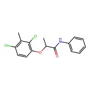 (R,S)-2-(2,4-dichloro-m-tolyloxy)propionanilide structure