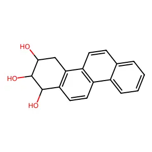 1,2,3-Chrysenetriol, 1,2,3,4-tetrahydro- structure