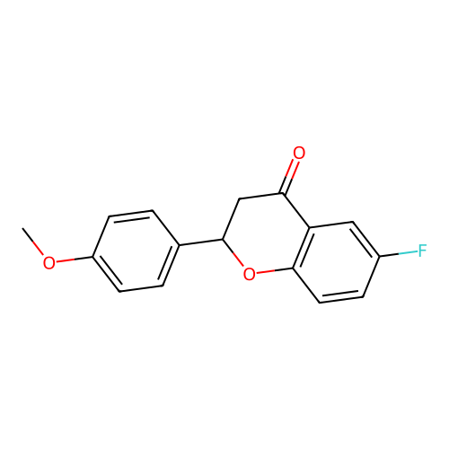 4H-1-Benzopyran-4-one, 6-fluoro-2,3-dihydro-2-(4-methoxyphenyl)- structure