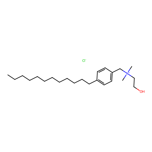 (p-Dodecylbenzyl)(2-hydroxyethyl)dimethylammonium chloride structure