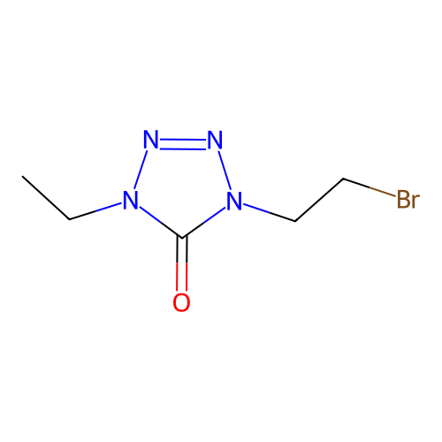 1-(2-Bromoethyl)-4-ethyl-1,4-dihydro-5H-tetrazol-5-one structure