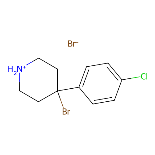 4-Bromo-4-(4-chlorophenyl)piperidin-1-ium bromide structure