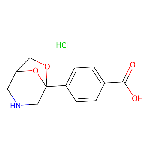 Benzoic acid, 4-(6,8-dioxa-3-azabicyclo(3.2.1)oct-5-yl)-, hydrochloride structure