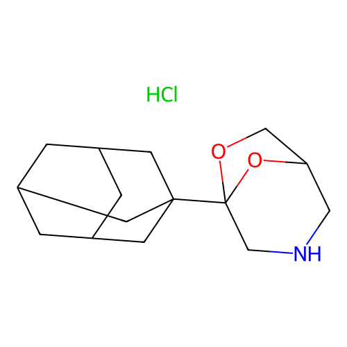 5-Tricyclo(3.3.1.1(sup 3,7))dec-1-yl-6,8-dioxa-3-azabicyclo(3.2.1)octane hydrochloride structure