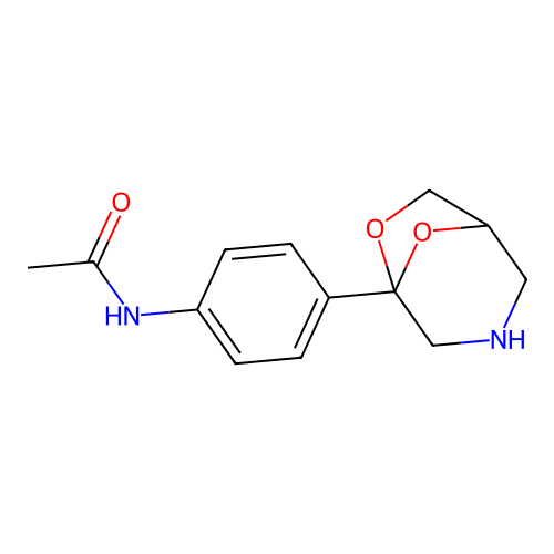 Acetamide, N-(4-(6,8-dioxa-3-azabicyclo(3.2.1)oct-5-yl)phenyl)- structure