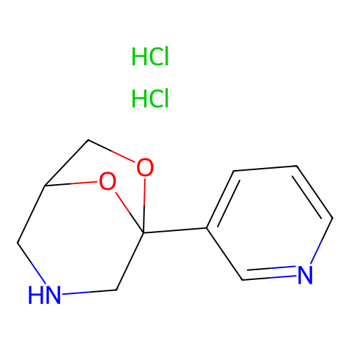 6,8-Dioxa-3-azabicyclo(3.2.1)octane, 5-(3-pyridinyl)-, dihydrochloride structure