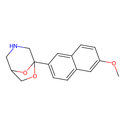 6,8-Dioxa-3-azabicyclo(3.2.1)octane, 5-(6-methoxy-2-naphthalenyl)- structure