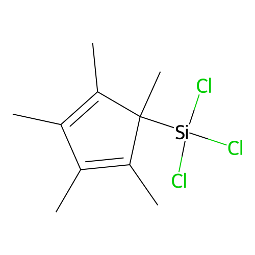 Silane, trichloro(1,2,3,4,5-pentamethyl-2,4-cyclopentadien-1-yl)- structure
