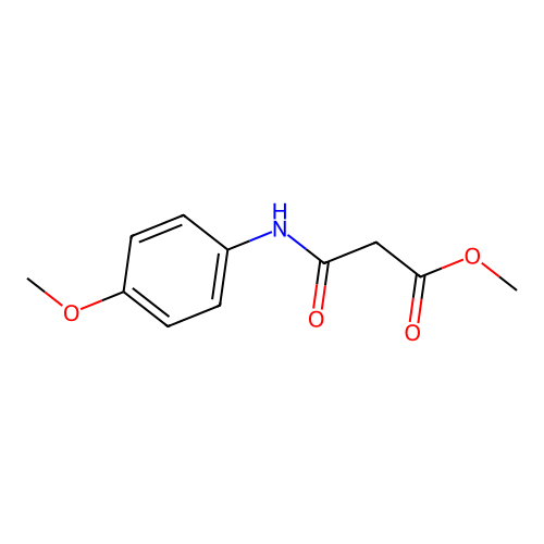 Methyl 3-((4-methoxyphenyl)amino)-3-oxopropionate structure